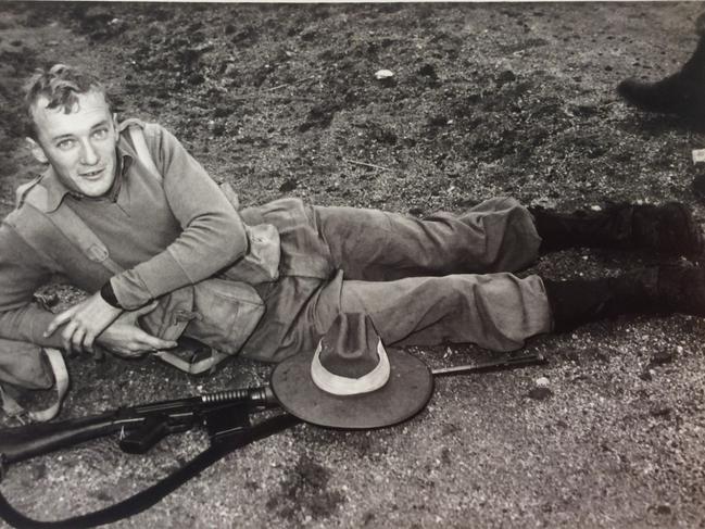 “Jim Wilson Radio Operator with 104 Signal Sqn. Jim is at Kapooka Basic Training during a route march in June 1966.” Picture: Supplied by James Wilson