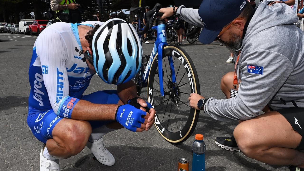 A devastated Michael Matthews at the completion of Stage 2. Picture: Tim de Waele/Getty Images
