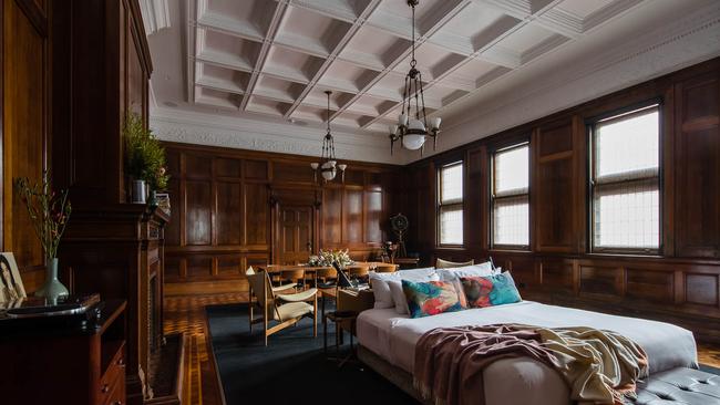 Inside The Old Clare's C.U.B. Suite, grand design meets modern flourishes. Picture: The Old Clare