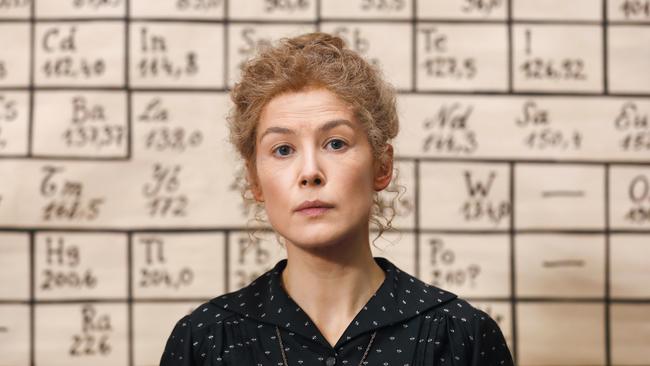 Rosamund Pike as Marie Curie in Radioactive.