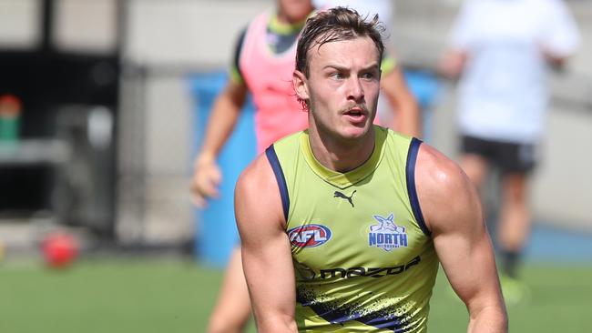 North Melbourne AFL training. Monday, January 20. 2024. Picture: David Crosling