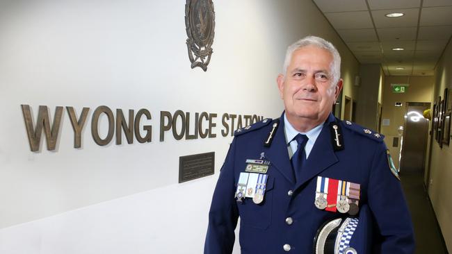 Tuggerah Lakes Superintendent David Swilks will be piped out of Wyong police station today. Picture by Mark Scott