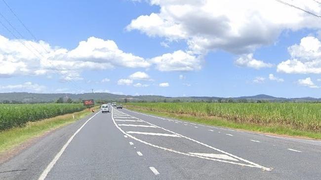 The semi-trailer and car crashed in the Cowper area, near Grafton, on Tuesday morning. Picture: Google Maps