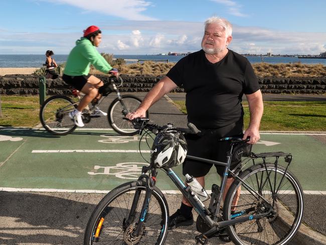 Mr Cresp has called for cyclists to boycott Melbourne’s bike paths until they are afforded adequate protections and insurance. Picture: Ian Currie