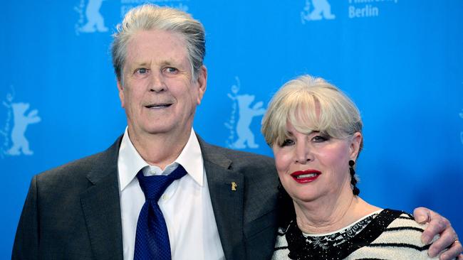 Brian Wilson and wife Melinda Ledbetter in 2015. Picture: AFP