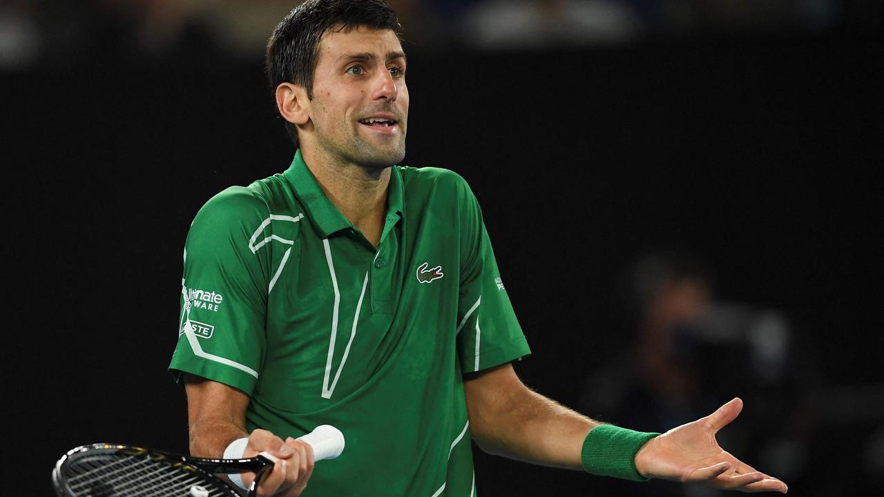 Novak Djokovic doesn’t believe he did anything wrong. (Photo by Greg WOOD / AFP)