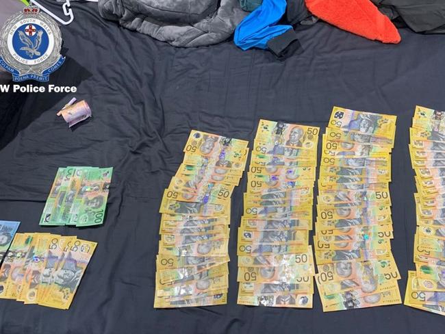 Police will allege they found more than $275,000 worth of drugs and a large sum of cash during a raid of a Concord West home on June 28, 2023. Picture: NSW Police