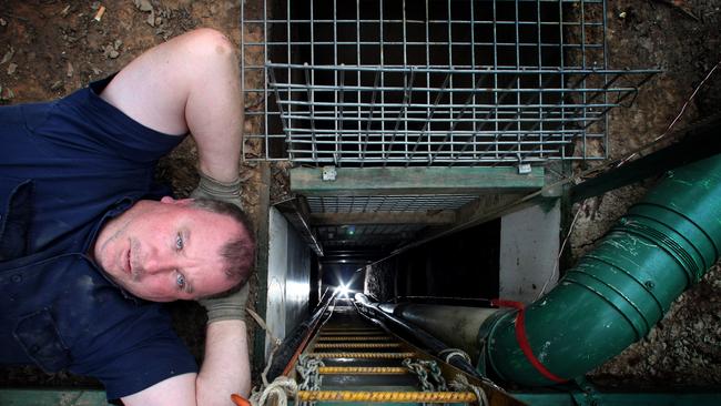 Daryl Floyd is searching for his brother's body down an old gold mine shaft in Avoca.