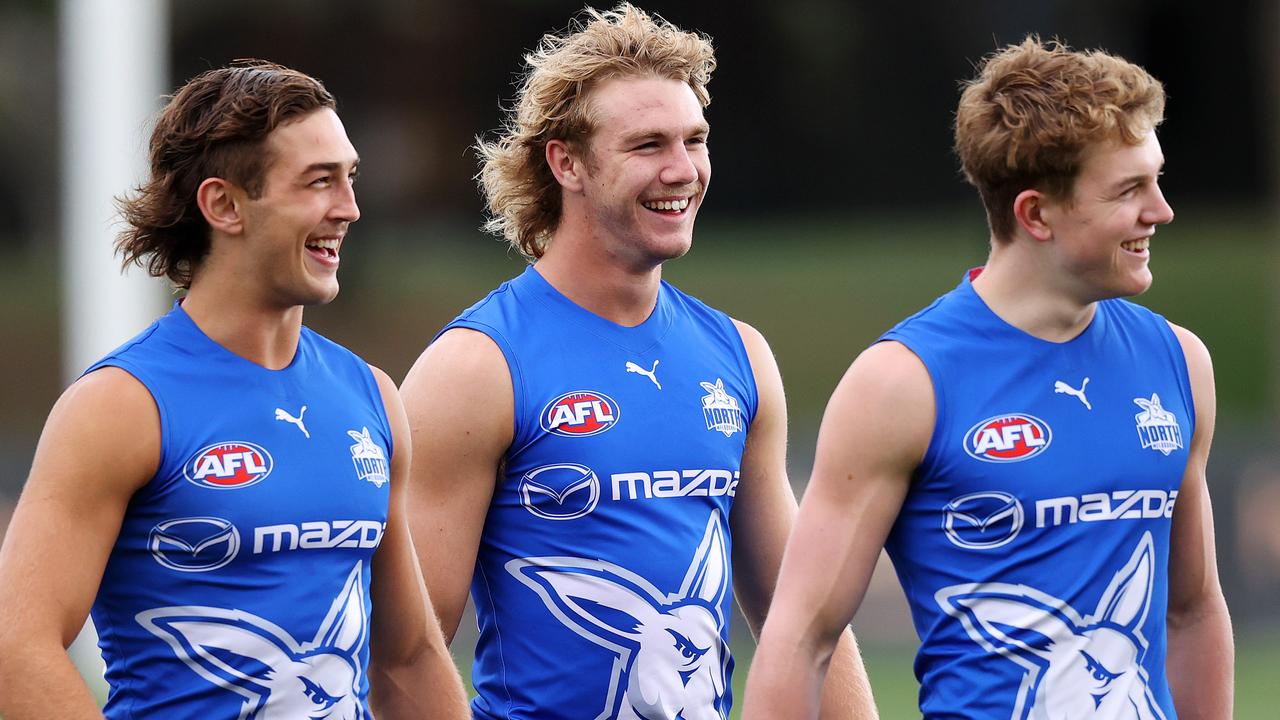 Jason Horne-Francis, middle, is a KFC SuperCoach lock in 2022. Picture: Mark Stewart