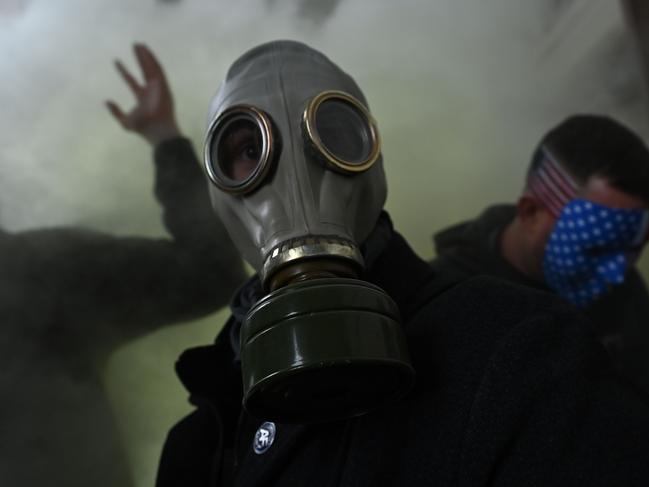 A pro-Trump supporter who stormed the Capitol. Picture: AFP