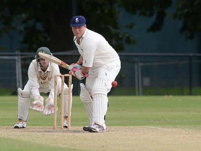 Nathan Pilon batting for Carlton. Picture: Angie Basdekis