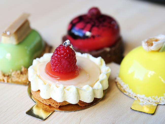 Pictured are assorted cakes during Maeve O'Meara's French Food Safari at Textbook Boulangerie and Patisserie in Alexandria. Picture: Tim Hunter.