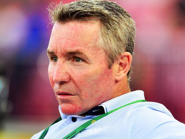 North Queensland Cowboys v Newcastle Knights from 1300 Smiles Stadium, Townsville. Cowboys coach Paul Green before the game. Picture: Zak Simmonds