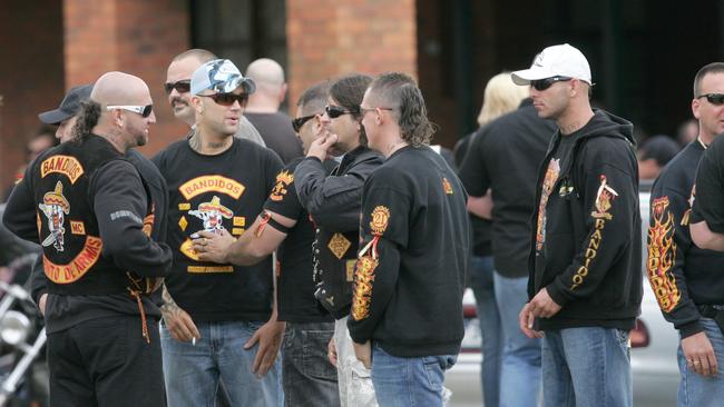 The funeral of murdered Bandidos biker Ross Brand.