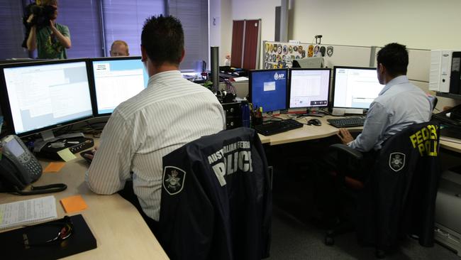 Australian Federal Police agents working to prevent child sex exploitation online. Picture: Supplied