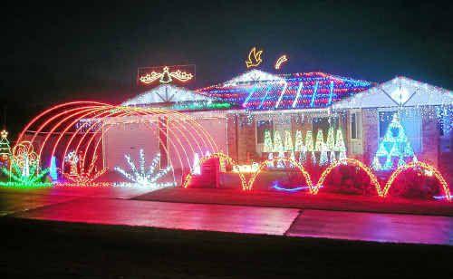 The Taylor's are in the spirit with their Bisley Street lights display which has audio linked to your car’s radio. . Picture: Supplied