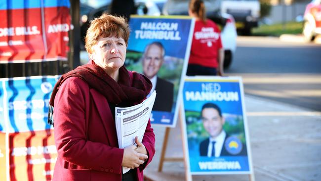 Labor candidate Anne Stanley at Prestons High School. Picture: Richard Dobson