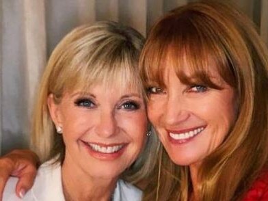 Olivia Newton-John with her longtime friend, Jane Seymour. Picture: Instagram