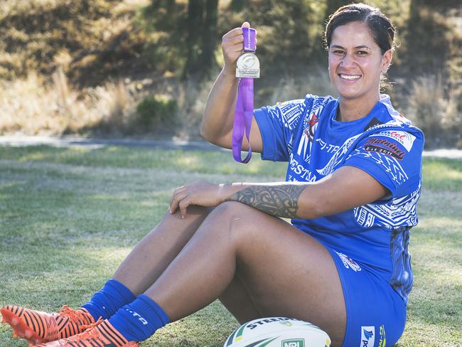 Oneata Schwalger played for Samoa at the Commonwealth Nines tournament this year. Pic: Ellen Smith