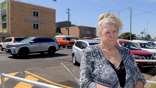 Patient advocate Beryl Crosby outside Bundaberg Base Hospital. Picture: Paul Beutel