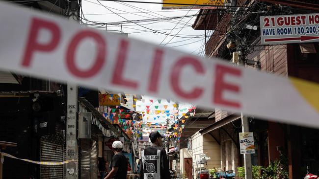 A file picture of police operations outside an explosion in Hua Hin, Thailand, on August 12. Picture: Dario Pignatelli/Getty Images