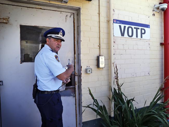 Governor of Long Bay, Adam Schreiber, pictured entering the VOTP rooms. Picture: Sam Ruttyn