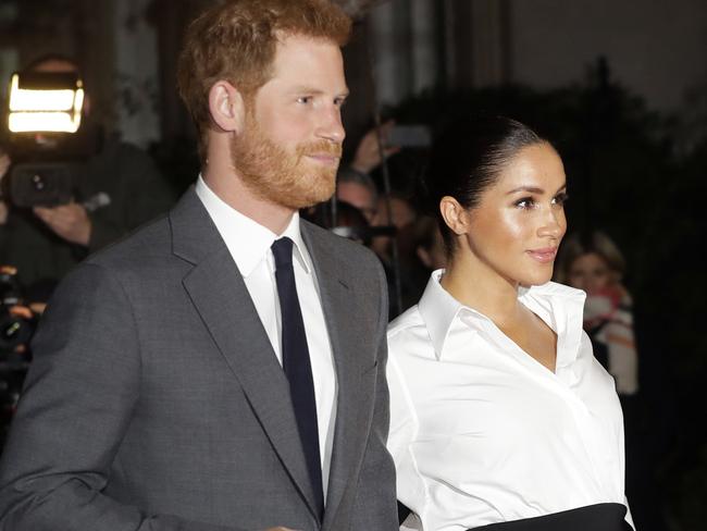 Prince Harry and Meghan Markle, who is suing The Daily Mail over an alleged breach of privacy. Picture: AP