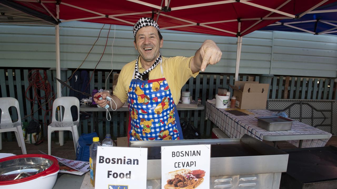 Muhidin Hadzich on the Bosnian stall. 9th Annual Toowoomba International food festival and Mosque open day. Saturday, June 25, 2022. Picture: Nev Madsen.