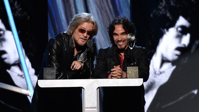 Thenduo were inducted into the Rock And Roll Hall Of Fame in 2014 in New York City. Picture: Larry Busacca/Getty Images