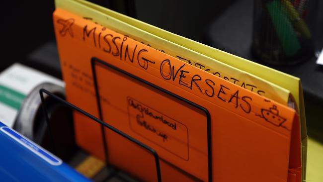 More files of the cases of missing people. Picture: Sam Ruttyn