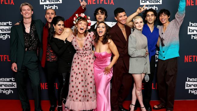 The cast of Heartbreak High attend the Heartbreak High Netflix premiere party in Sydney last September. Picture: Brendon Thorne/Getty Images for Netflix