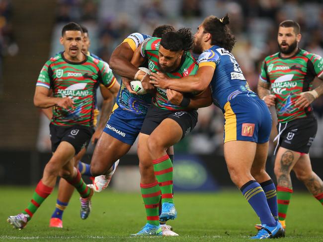 Keaon Koloamatangi had a dominant performance for the Rabbitohs in round 12. Picture: Jason McCawley/Getty Images