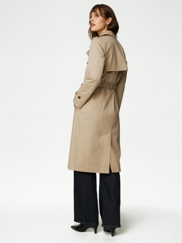 Cotton Rich Belted Longline Trench Coat. Picture: Marks and Spencer.