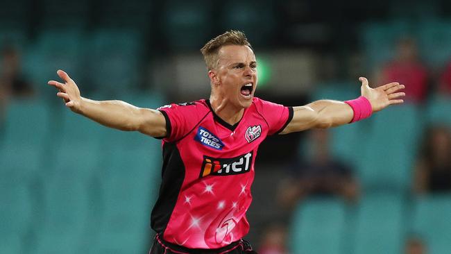 Sixers all-rounder Tom Curran. Picture. Phil Hillyard