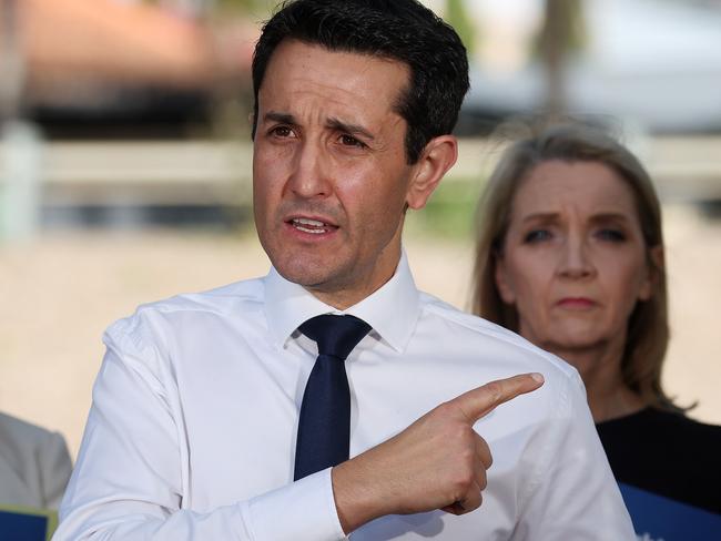 Leader of the Opposition David Crisafulli during a news conference, Carseldine. Picture: Liam Kidston