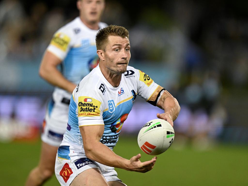 Kieran Foran was a standout for the Titans, winding back the clock with a try and try assist. Picture: NRL Imagery