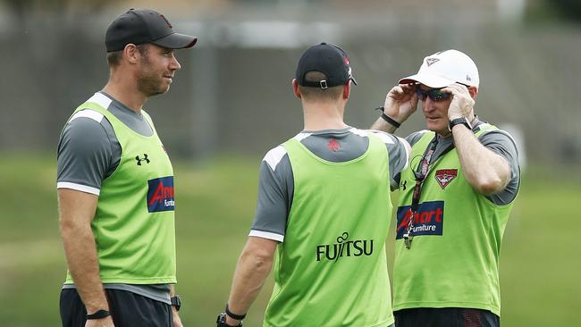 Bombers assistant coach Ben Rutten, left, will take over from John Worsfold at the end of the season. Picture: Getty Images