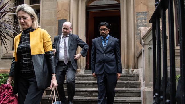 Kulwinder Singh leaves the Supreme Court in Sydney, Tuesday, October 8, 2019 with his barrister Margaret Cunneen SC.