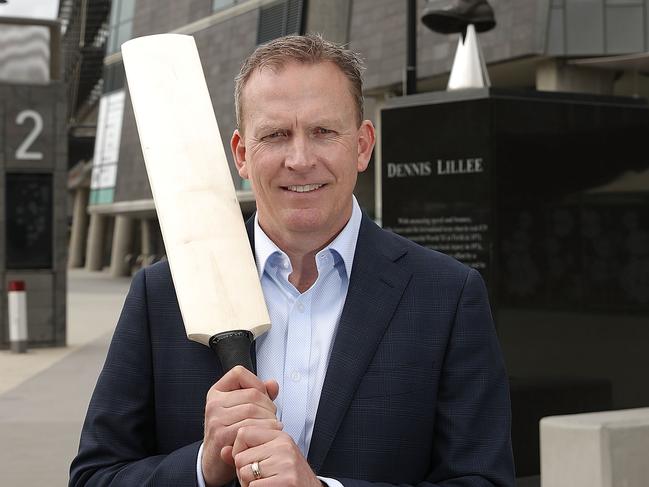 New Cricket Australia CEO Kevin Roberts will knock down the walls of predecessor James Sutherland’s office. Picture: Getty Images