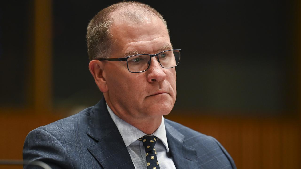 ASIO's Deputy Director-General Vetting Service Delivery Ewan Macmillan appeared before the Legal and Constitutional Affairs Additional Estimates. Picture: NCA NewsWire / Martin Ollman