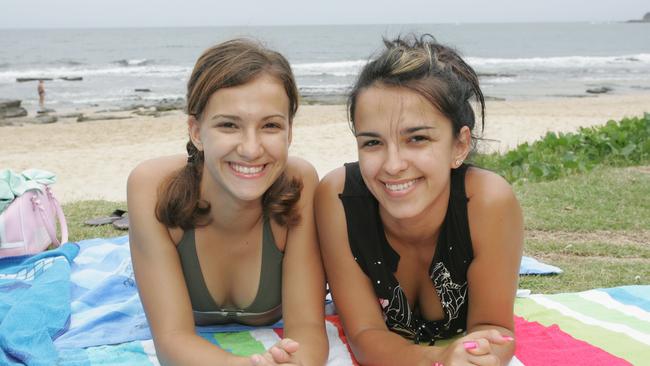 At Mooloolaba Beach celebrating Christmas Day in 2004 were L-R Aleksandra and Ivana Nikolic.