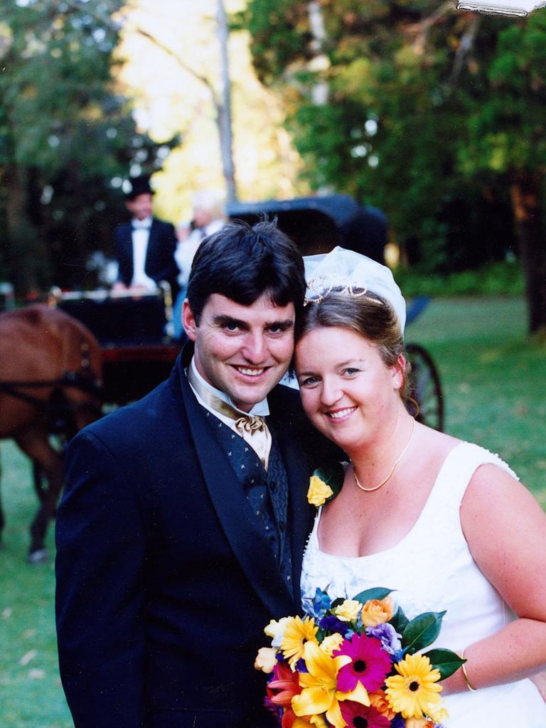 Natalie Sara and Paul Burgess were married in Hervey Bay on December 31, 2000.