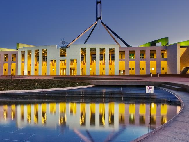 View of Parliament House of  Canberra, Australia.