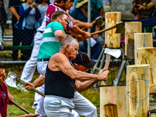 The fast paced nature of the woodchop makes it a fan favourite for show attendees.Picture credit: NEALE MAYNARD