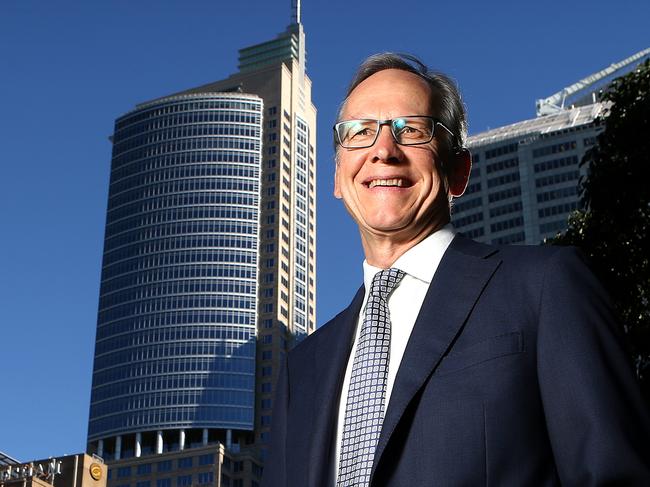 EMBARGOED FOR DAILY TELEGRAPH SATURDAY 14MAY16Geoff Wilson, Wilson Asset Management in the Botanic Gardens with the city background. Pic Stephen Cooper