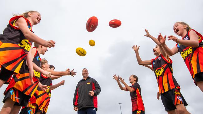 The under-10 Wyndham Suns have the cheapest football rego costs in Melbourne ($100). Picture: Jason Edwards