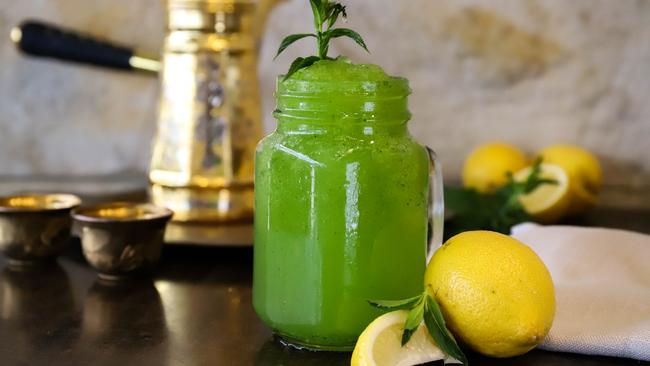 A lemon and mint blended ice drink. Picture: Jenifer Jagielski