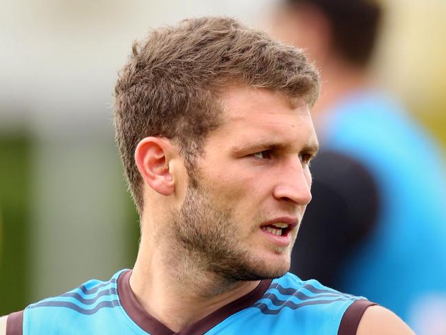 Hawthorn's final training season at Waverley Park before massive easter Monday clash with Geelong. Mitch Hallahan will play his first game for the Hawks. Picture: Stuart Milligan