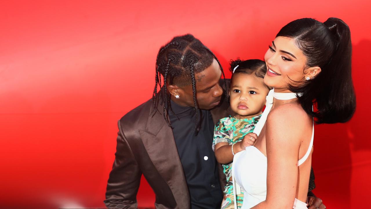 Scott and Kylie Jenner with their daughter Stormi. Picture: Tommaso Boddi/Getty Images