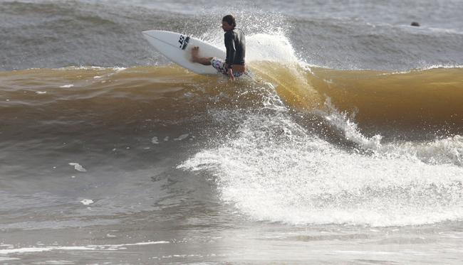 Alexandra Headland gets good lefts and rights for longboarders and shortboarders alike. Picture: Nicholas Falconer